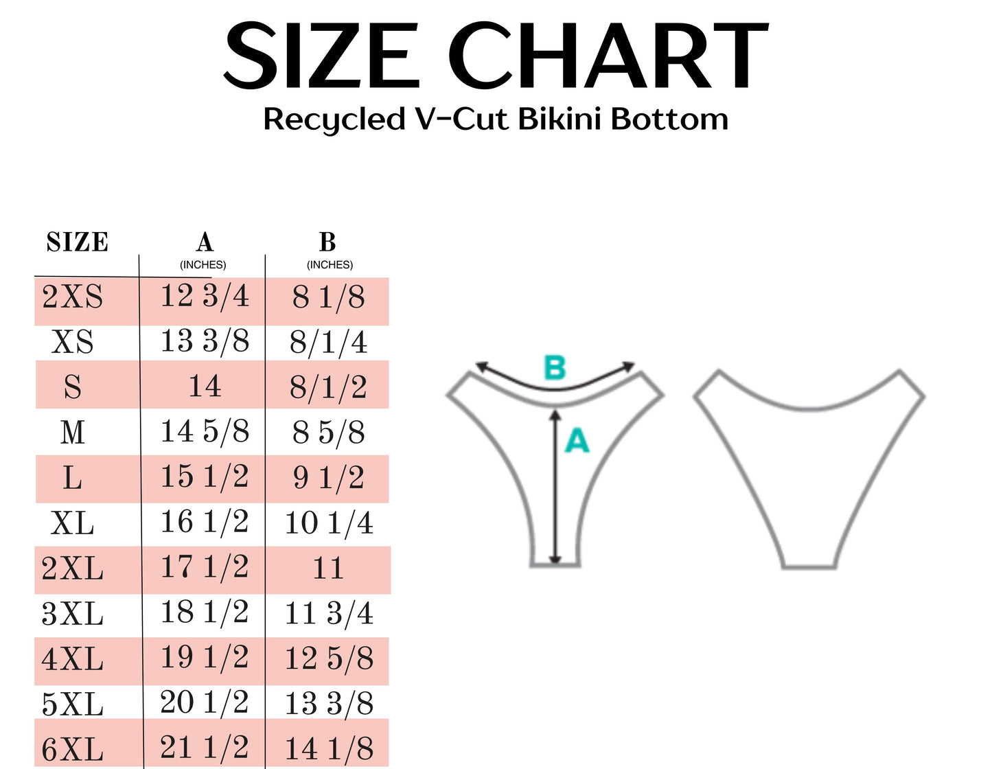 Recycled V-Cut Bikini Bottom - Blue Water Surf by Blue Water Apparel (Rash Guard Sold Separately)
