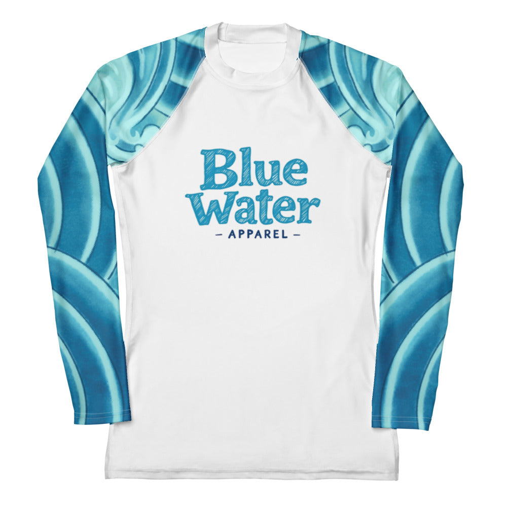 Blue Water Surf Women's Rash Guard - by Blue Water Apparel (Bikini Bottom Sold Separately)