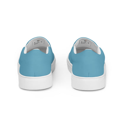 Ocean Blue Men’s Slip-On Canvas Shoes to Match Our Hibiscus Wave T-Shirts!