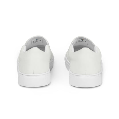 White Men’s Slip-On Canvas Shoes to Match Our Retro Collection T-Shirts!