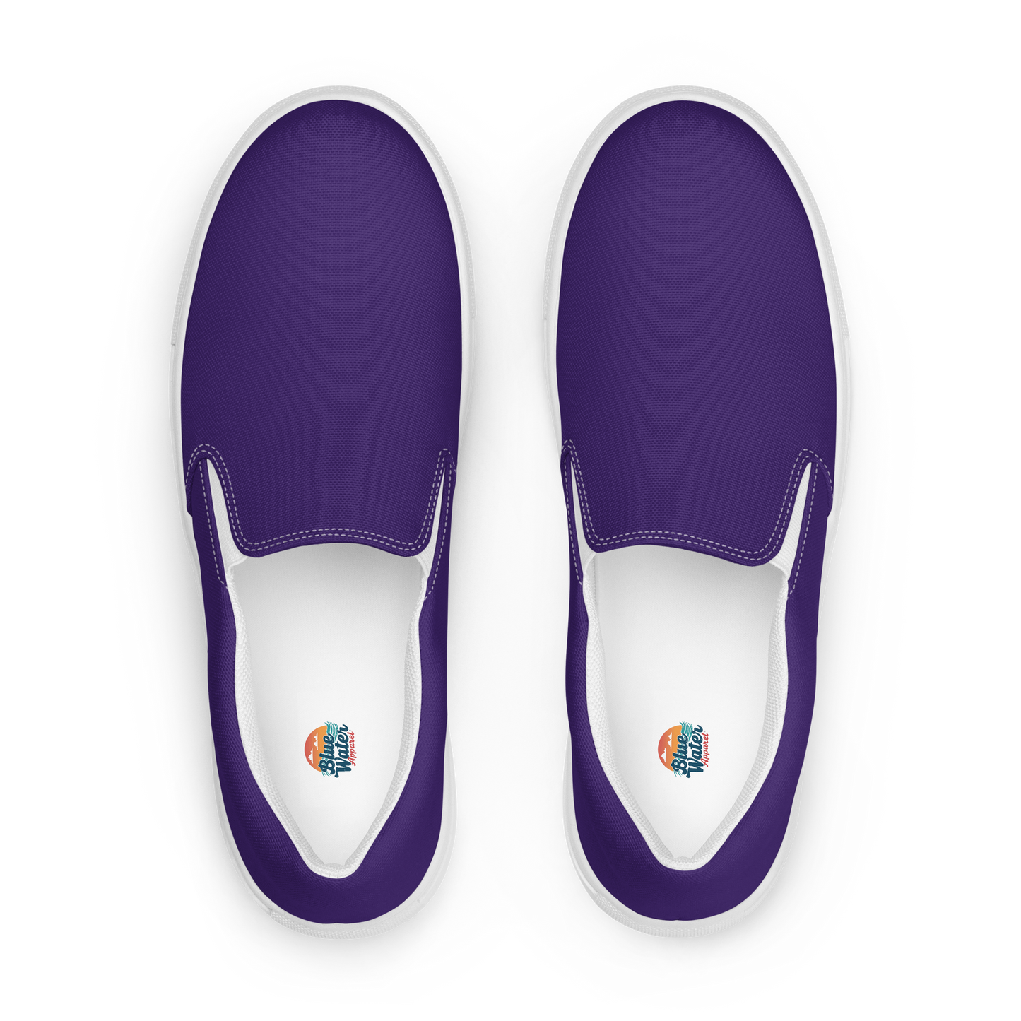 Team Purple Men’s Slip-On Canvas Shoes to Match Our Retro Collection T-Shirts!
