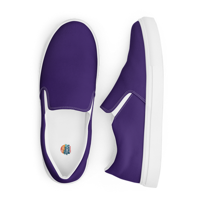 Team Purple Men’s Slip-On Canvas Shoes to Match Our Retro Collection T-Shirts!