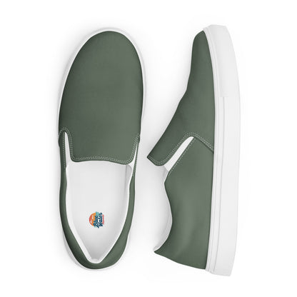 Military Green Men’s Slip-On Canvas Shoes to Match Our Vintage Collection T-Shirts!