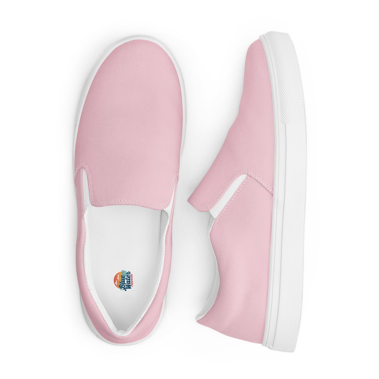 Pink Men’s Slip-On Canvas Shoes to Match Our Retro & Hibiscus Wave T-Shirts!