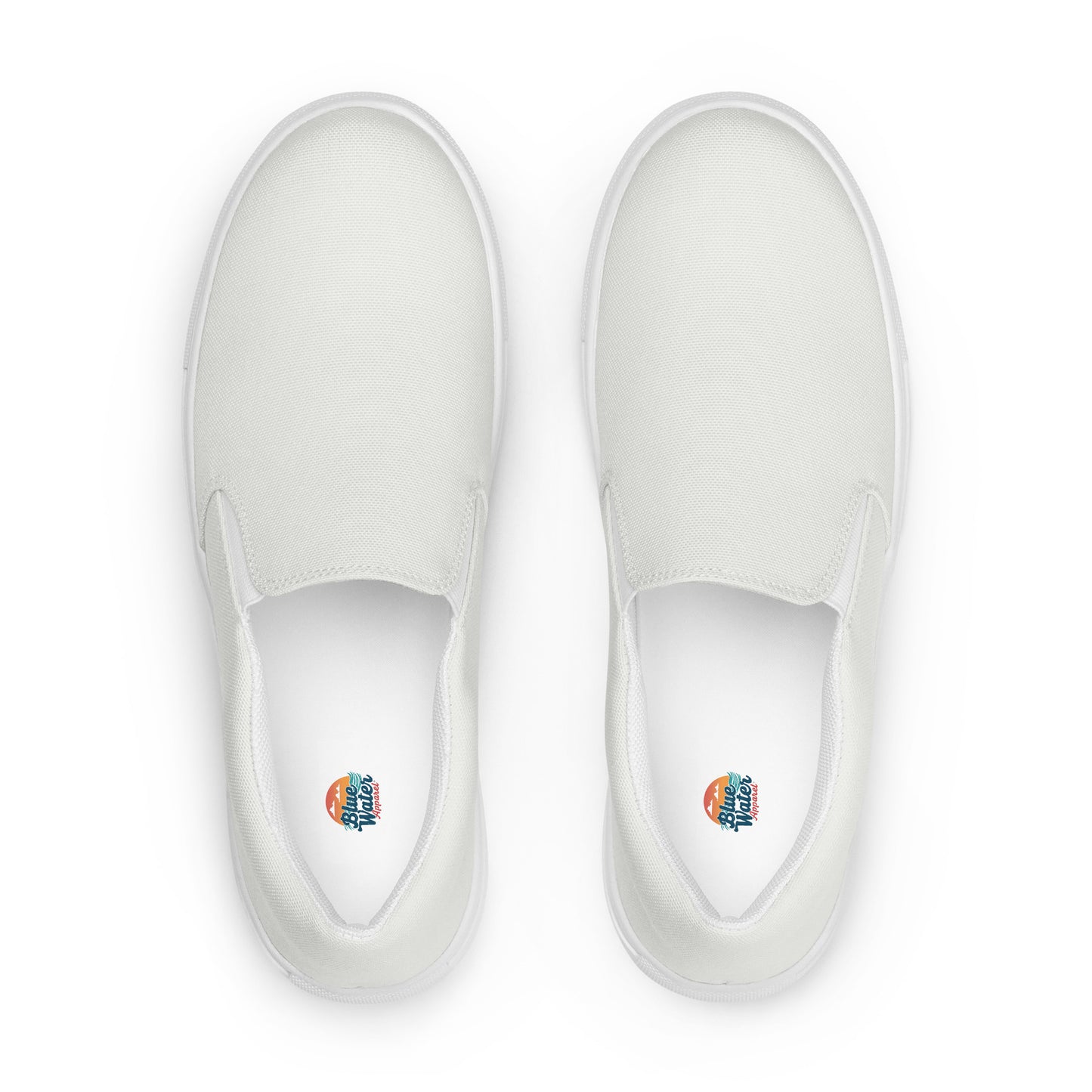 White Men’s Slip-On Canvas Shoes to Match Our Retro Collection T-Shirts!