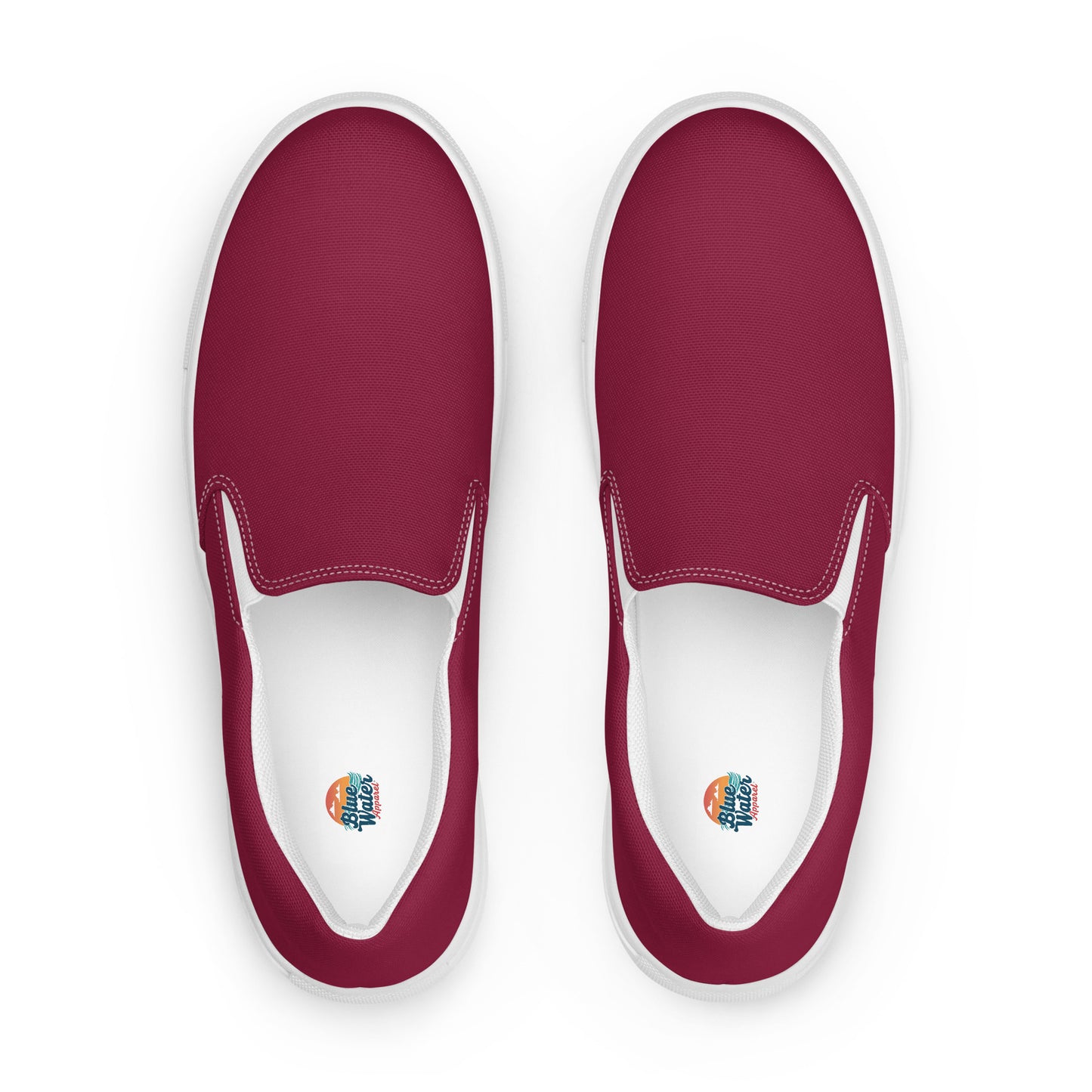 Cardinal Red Men’s Slip-On Canvas Shoes to Match Our Vintage Collection T-Shirts & Hooded Sweatshirts!
