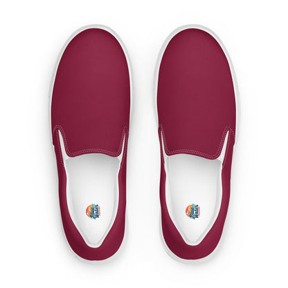 Cardinal Red Men’s Slip-On Canvas Shoes to Match Our Vintage Collection T-Shirts & Hooded Sweatshirts!