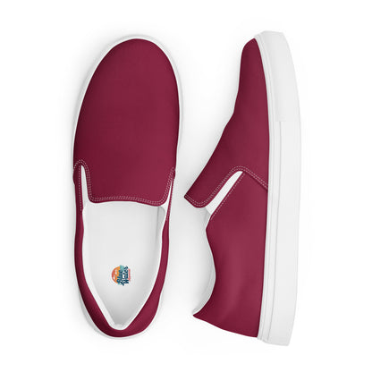 Cardinal Red Men’s Slip-On Canvas Shoes to Match Our Vintage Collection T-Shirts & Hooded Sweatshirts!