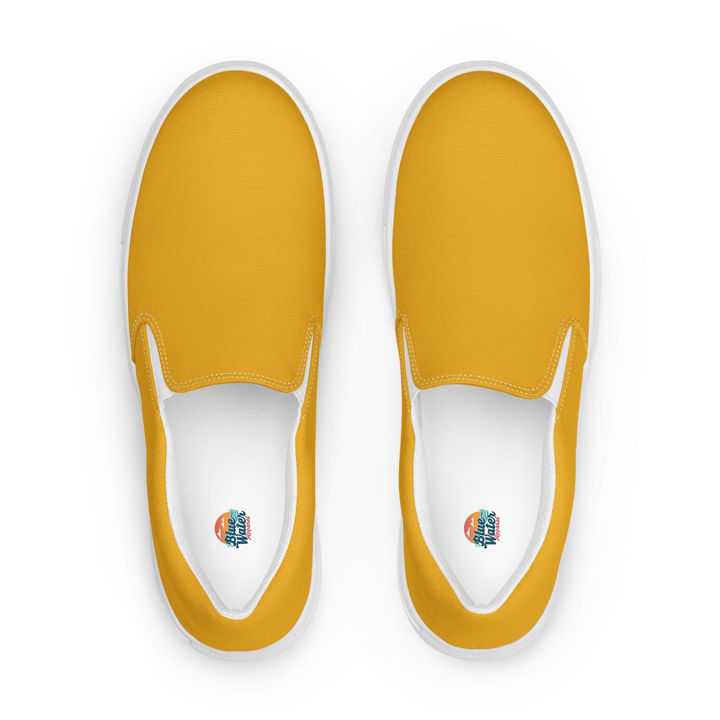 Gold Men’s Slip-On Canvas Shoes to Match Our Vintage & Retro Collections Hooded Sweatshirts!