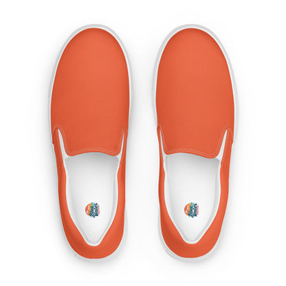 Orange Men’s Slip-On Canvas Shoes to Match Our Vintage Collection Hooded Sweatshirts!