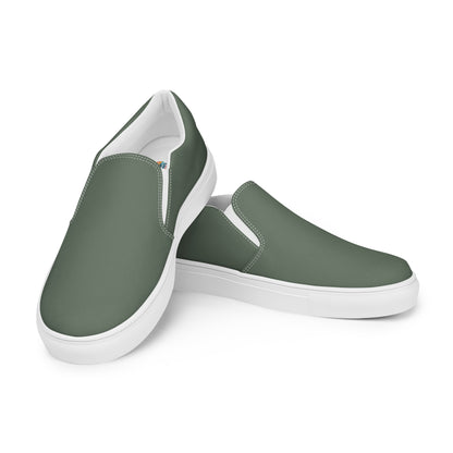 Military Green Men’s Slip-On Canvas Shoes to Match Our Vintage Collection T-Shirts!