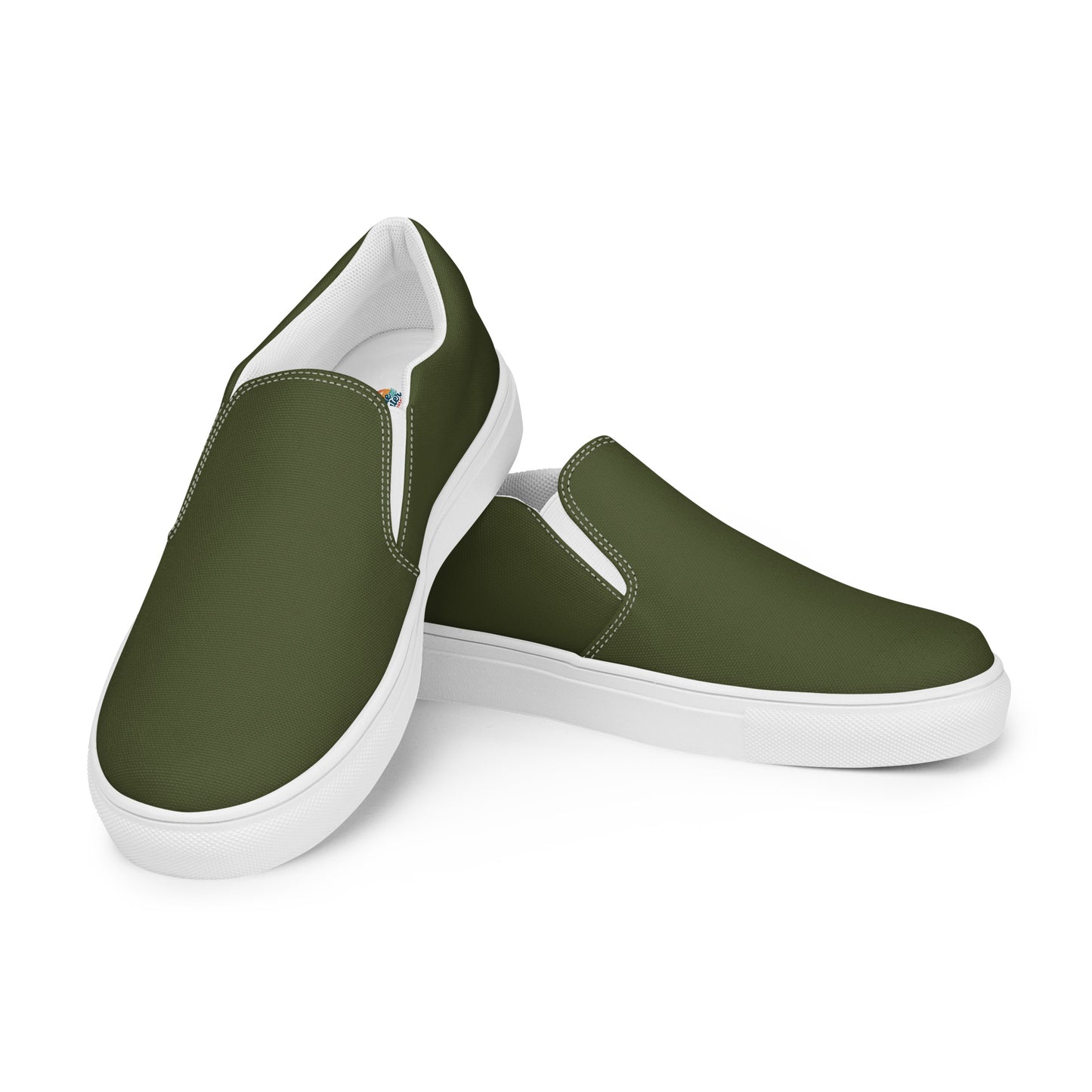 Olive Men’s Slip-On Canvas Shoes to Match Our Vintage Collection T-Shirts!
