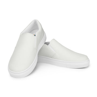 White Men’s Slip-On Canvas Shoes to Match Our Retro Collection T-Shirts!
