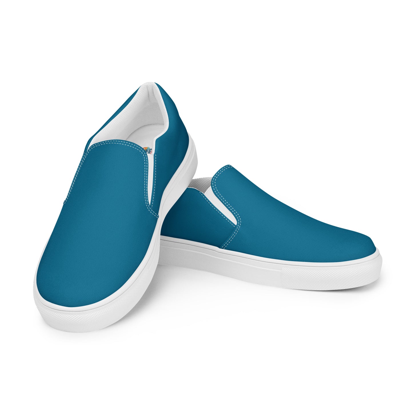 Antique Sapphire Men’s Slip-On Canvas Shoes to Match Our Hibiscus Wave Hooded Sweatshirts!