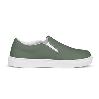 Military Green Men’s Slip-On Canvas Shoes to Match Our Vintage Collection T-Shirts!