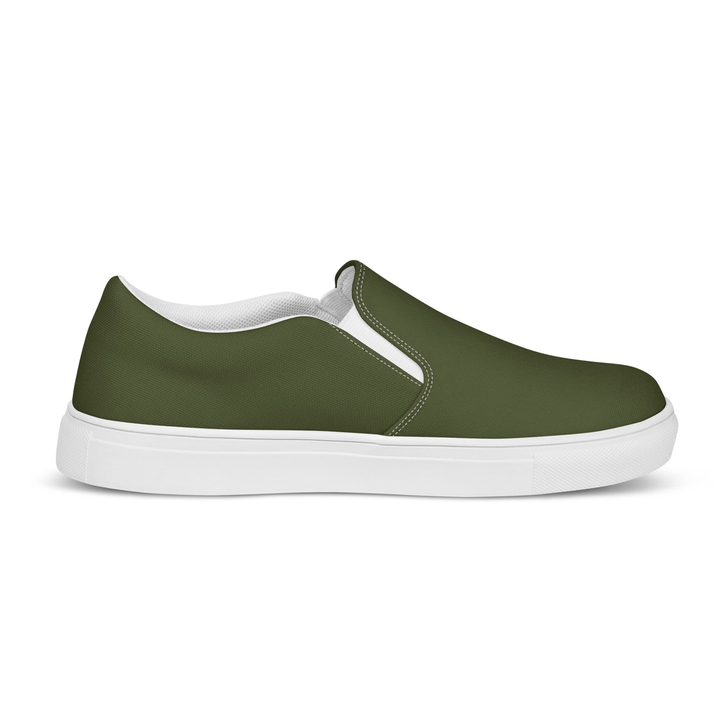 Olive Men’s Slip-On Canvas Shoes to Match Our Vintage Collection T-Shirts!