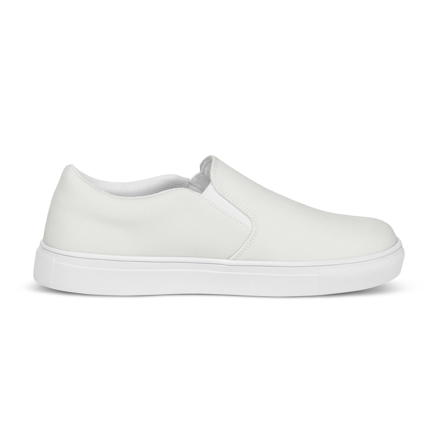 White Men’s Slip-On Canvas Shoes to Match Our Retro Collection T-Shirts!