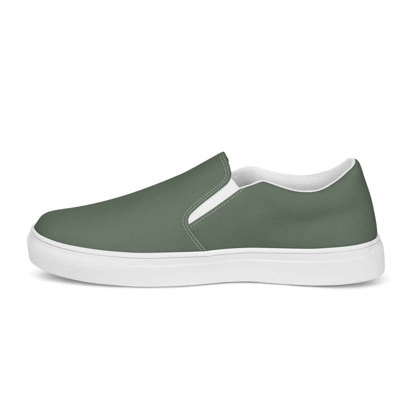 Military Green Men’s Slip-On Canvas Shoes to Match Our Vintage Collection T-Shirts!