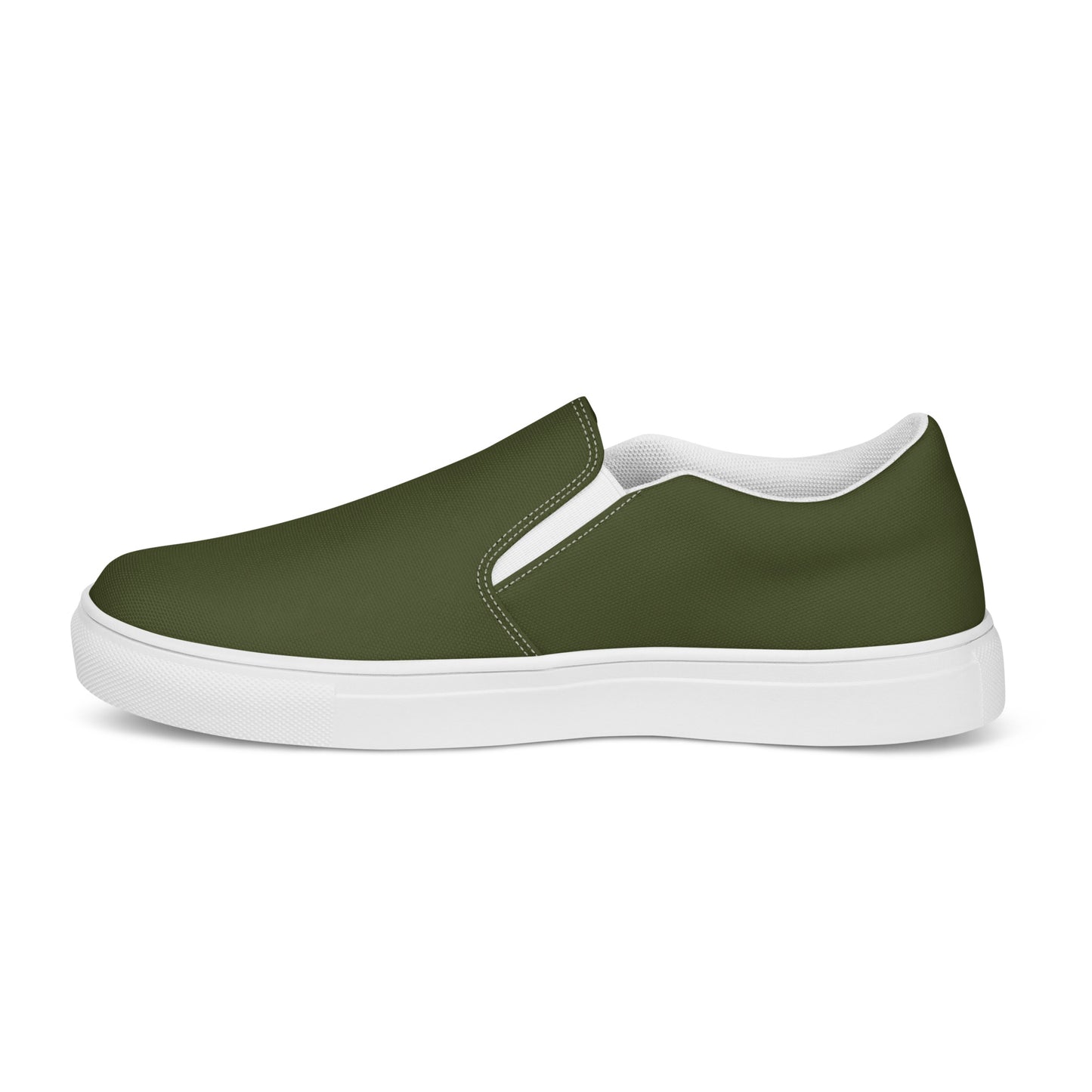 Olive Men’s Slip-On Canvas Shoes to Match Our Vintage Collection T-Shirts!