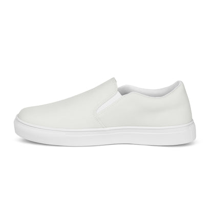 White Men’s Slip-On Canvas Shoes to Match Our Retro Collection T-Shirts!