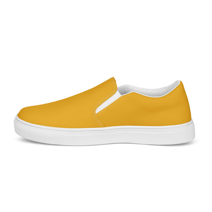 Gold Men’s Slip-On Canvas Shoes to Match Our Vintage & Retro Collections Hooded Sweatshirts!