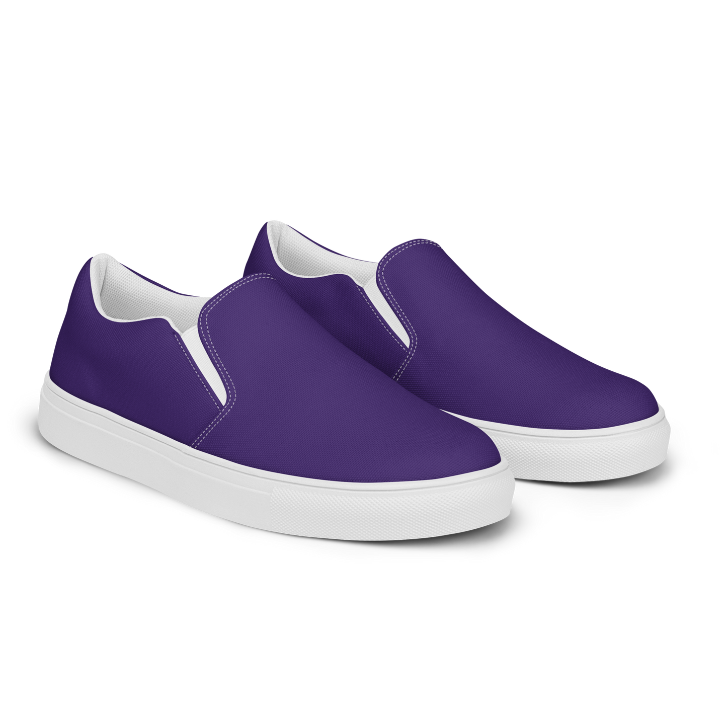 Team Purple Men’s Slip-On Canvas Shoes to Match Our Retro Collection T-Shirts!