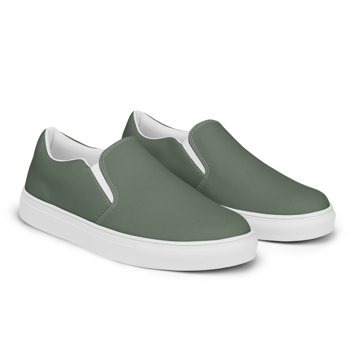 Military Green Men’s Slip-On Canvas Shoes to Match Our Vintage Collection T-Shirts!