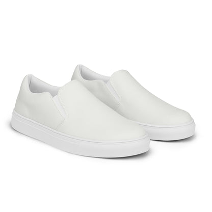 White Men’s Slip-On Canvas Shoes to Match Our Retro Collection T-Shirts!