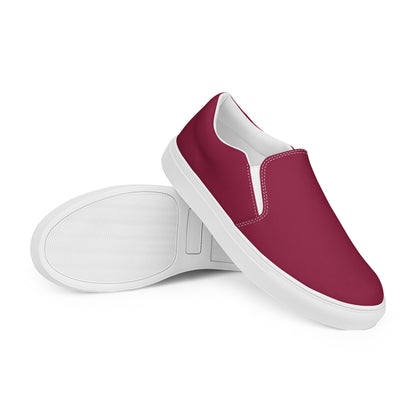 Cardinal Red Men’s Slip-On Canvas Shoes to Match Our Vintage Collection T-Shirts & Hooded Sweatshirts!