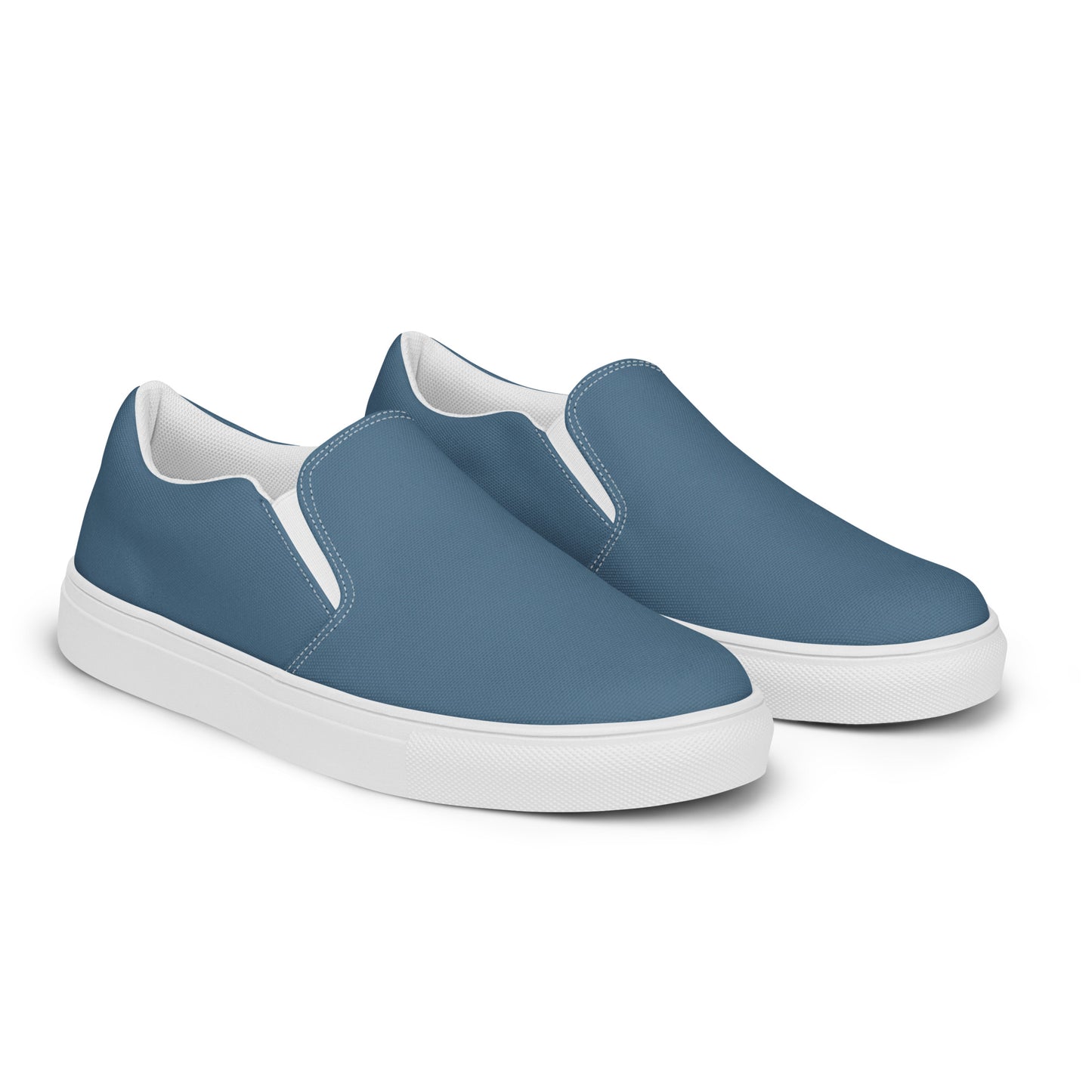 Indigo Blue Men’s Slip-On Canvas Shoes to Match Our Vintage & Retro Collections Hooded Sweatshirts!
