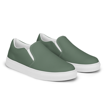 Military Green Men’s Slip-On Canvas Shoes to Match Our Vintage Collection Hooded Sweatshirts!