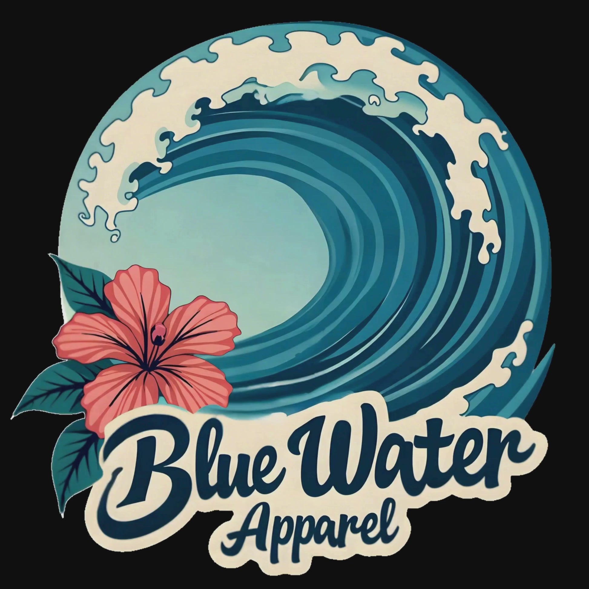 animation and music of hibiscus wave graphic by blue water apparel