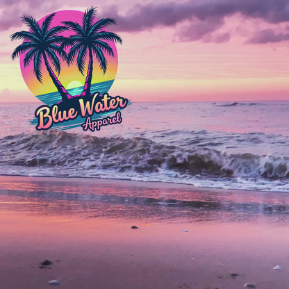 Retro Graphic Hoodie - Neon Tropics by Blue Water Apparel
