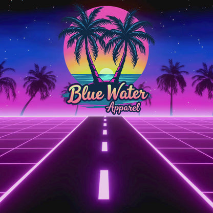 Retro Graphic Surf Cap - Neon Tropics by Blue Water Apparel