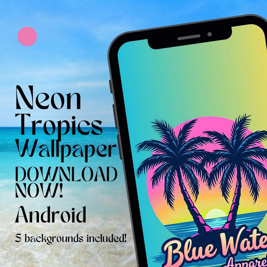 Neon Tropics Android wallpaper by blue water apparel