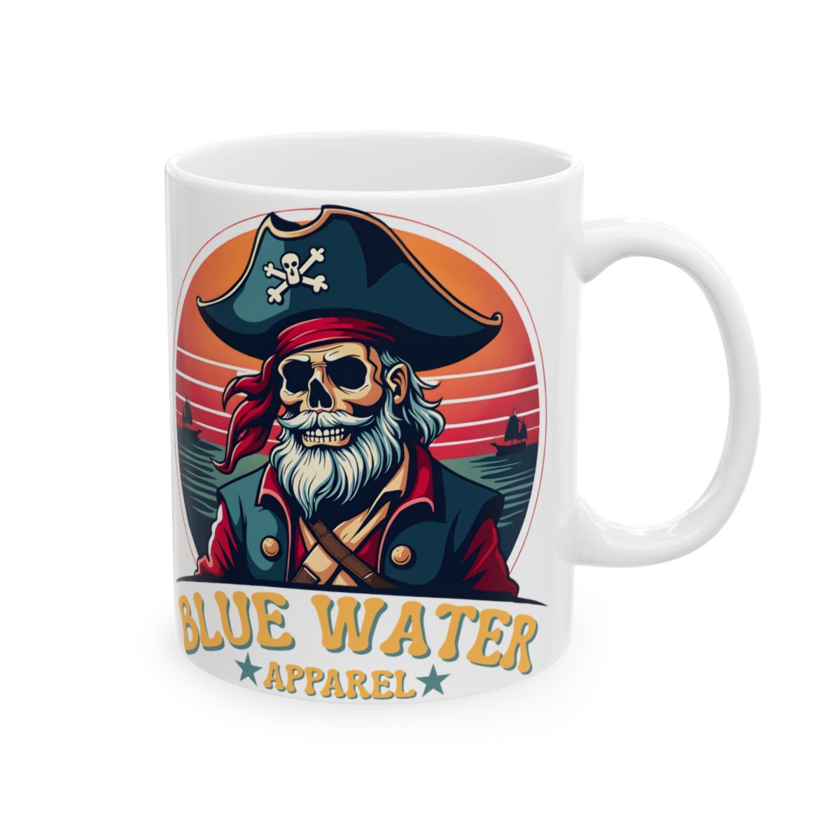 Vintage Pirate 11oz Ceramic Mug by Blue Water Apparel