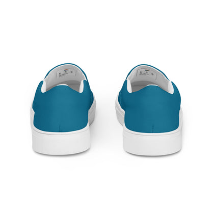 Antique Sapphire Women's Slip-On Canvas Shoes to Match Our Hibiscus Wave Hooded Sweatshirt!