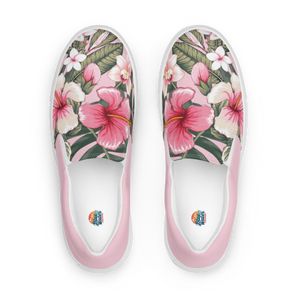 Tropical Bloom Women's Slip-On Canvas Shoes by Blue Water Apparel