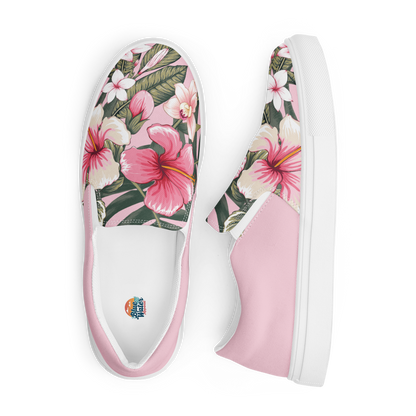 Tropical Bloom Women's Slip-On Canvas Shoes by Blue Water Apparel