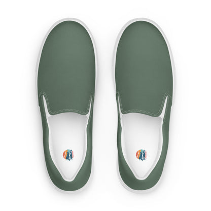 Military Green Women’s Slip-On Canvas Shoes to Match Our Vintage Collection Hooded Sweatshirts!
