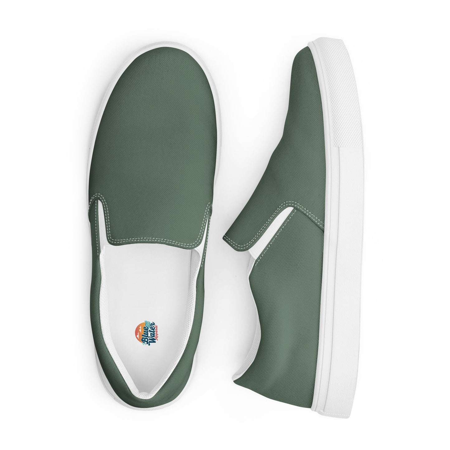 Military Green Women’s Slip-On Canvas Shoes to Match Our Vintage Collection Hooded Sweatshirts!