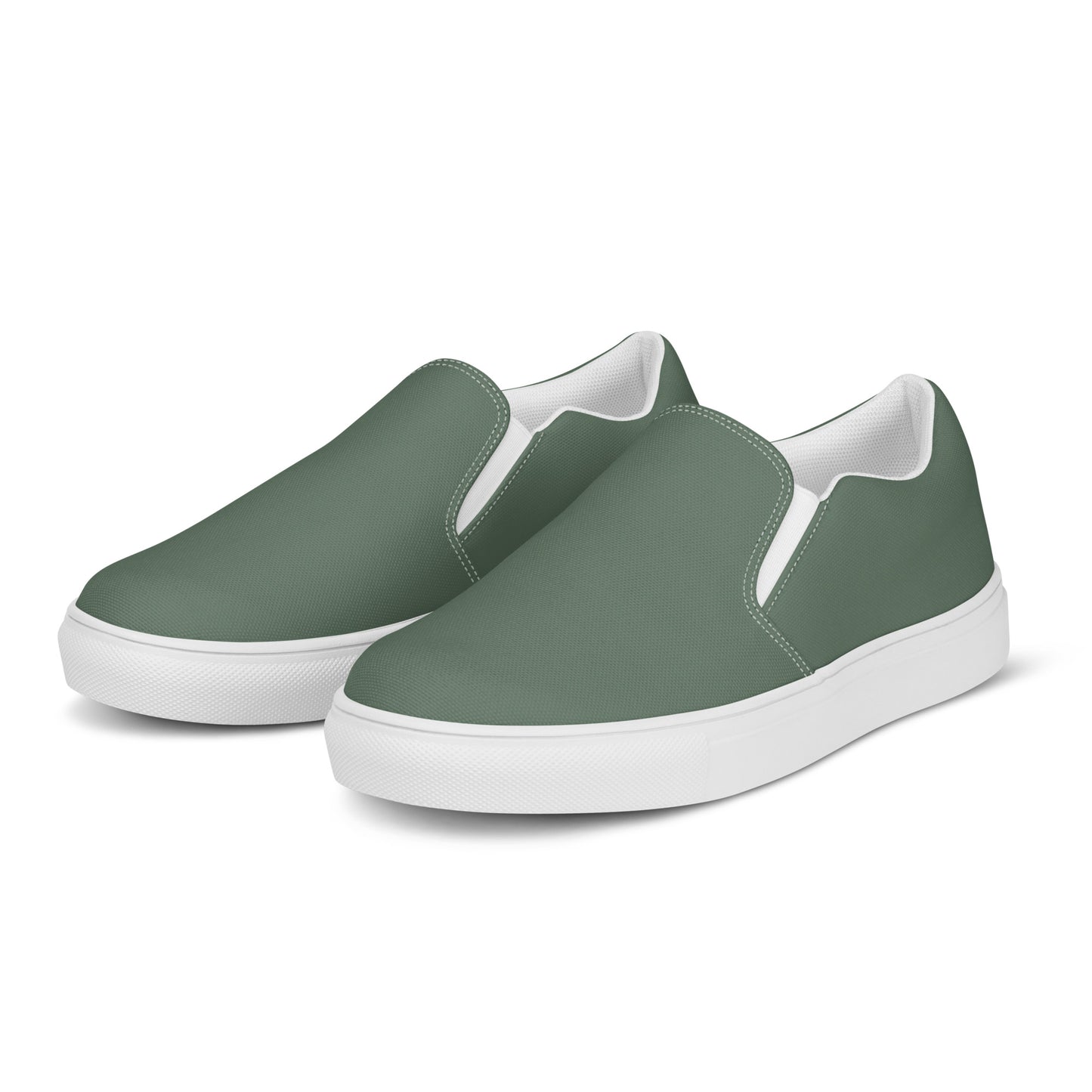 Military Green Women’s Slip-On Canvas Shoes to Match Our Vintage Collection Hooded Sweatshirts!