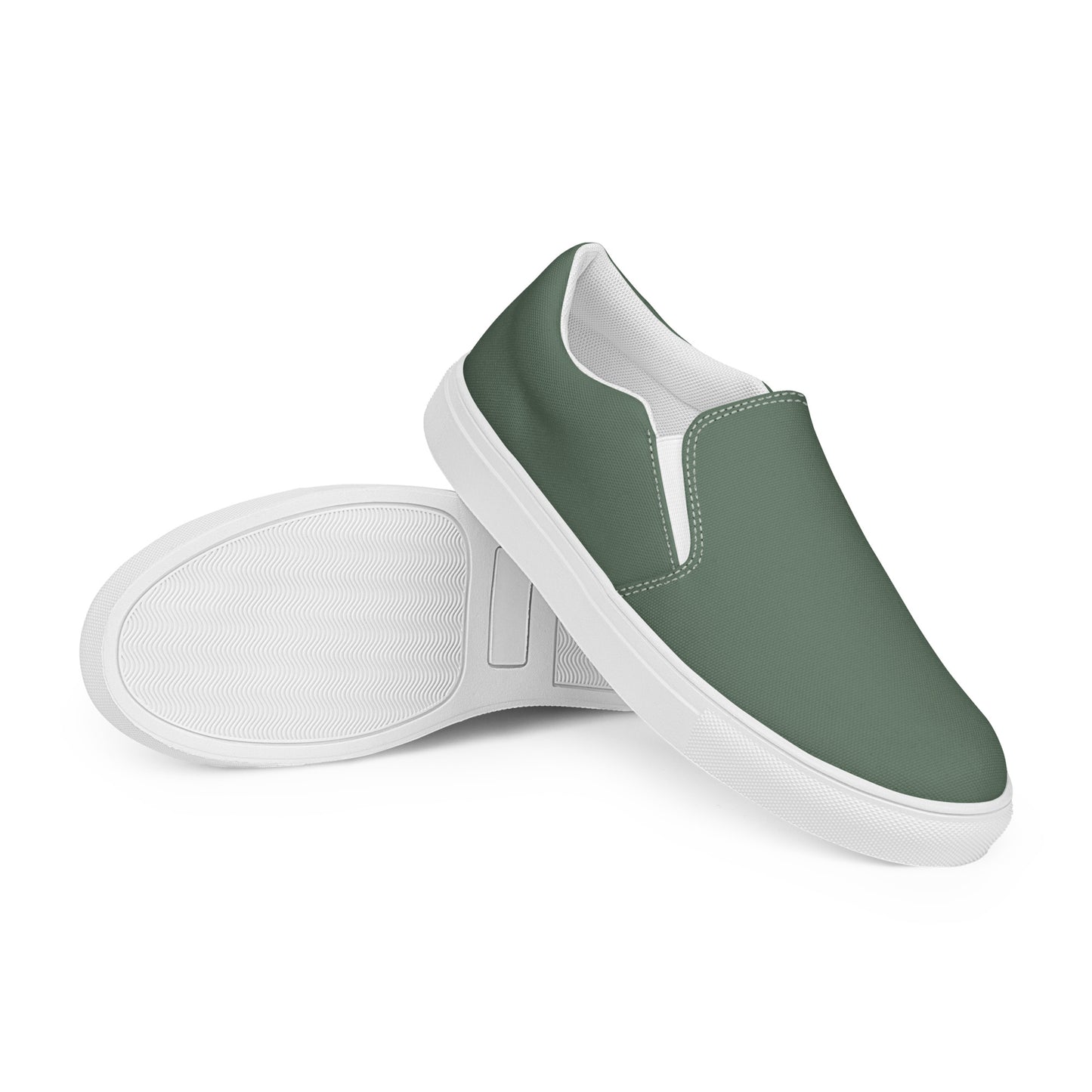 Military Green Women’s Slip-On Canvas Shoes to Match Our Vintage Collection Hooded Sweatshirts!