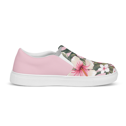 Tropical Bloom Women's Slip-On Canvas Shoes by Blue Water Apparel